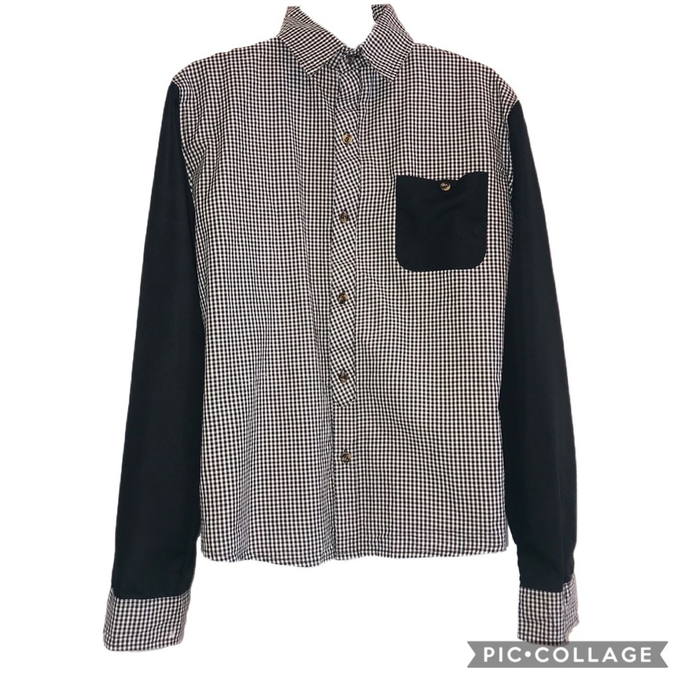 NWT BOYS Zune Poar GRID DESIGN ColorBlock LS Shirt